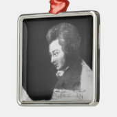 Unfertiges Porträt von Wolfgang Amadeus Mozart Silbernes Ornament (Links)