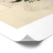 Unfinished 'Bird and Vine' wood block design for w Poster (Ecke)