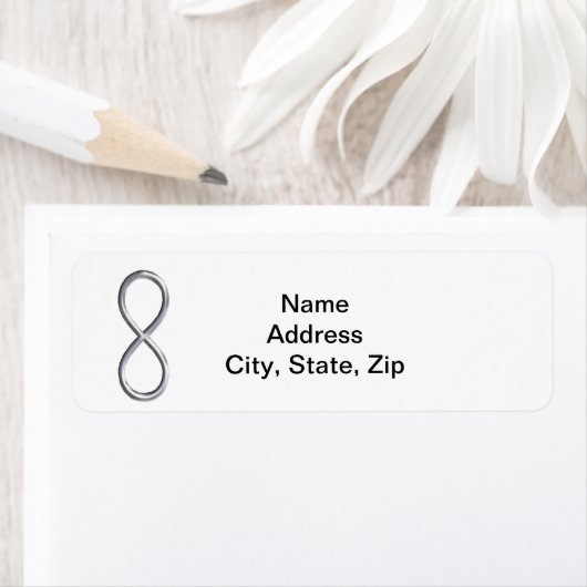 Unfinity White Wedding Address Labels (Insitu)
