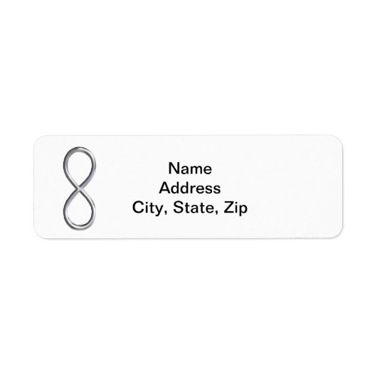 Unfinity White Wedding Address Labels (Vorne)