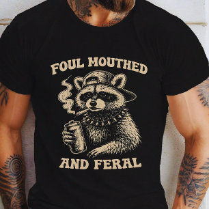 Unflätiger und verwilderter Waschbär Lustiger Müll T-Shirt