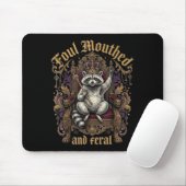 Unflätiger und verwilderter Waschbärkronenthron-Go Mousepad (Mit Mouse)