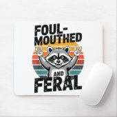 Unflätiger & Wilder Waschbär-Meme Lustiger Müll- Mousepad (Mit Mouse)
