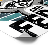 Unflätiger & Wilder Waschbär-Meme Lustiger Müll- Poster (Ecke)