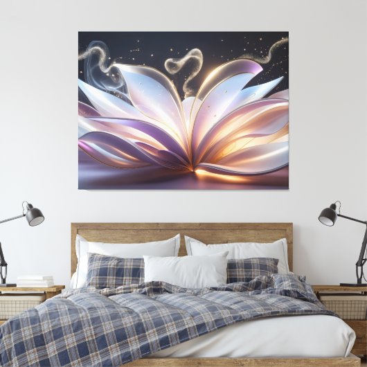Unfolding Blooming Aura Leinwanddruck (Insitu (Schlafzimmer))