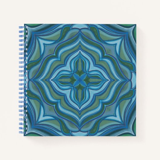 "Unfolding" Mandala Spiral Notebook Notizblock (Vorderseite)