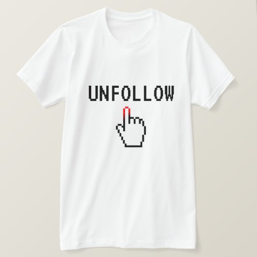 Unfolgen Sie lustige Social Media ins Shirt für Ei (Design vorne)