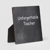 Unforgettable Teacher Chalkboard Design Gift Idea Fotoplatte (Vorderseite)