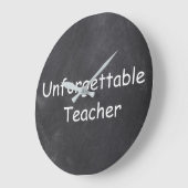 Unforgettable Teacher Chalkboard Design Gift Idea Große Wanduhr (Winkel)