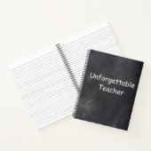 Unforgettable Teacher Chalkboard Design Gift Idea Notizblock (Innenseite)