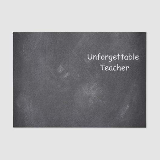 Unforgettable Teacher Chalkboard Design Gift Idea Seidenpapier (Vorderseite)