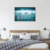 Unfrozen – Fragiles Leben bewahrt Leinwanddruck (Insitu (Schlafzimmer))
