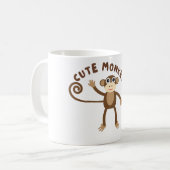 unfruchtbarer niedlicher Affe Kaffeetasse (Vorderseite Links)