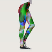 Unfruchtbarkeit und farbenfrohe Relief, grün domin Leggings (Rechts)