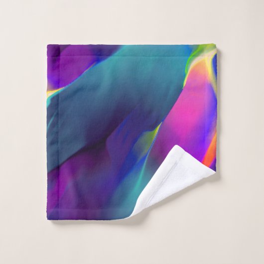 Unfruchtbarkeit und farbige Reliefs, Blau dominier Badhandtuch Set (Waschlappen)