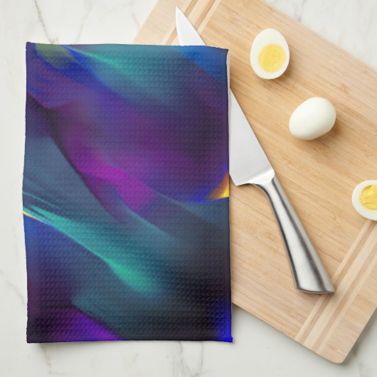 Unfruchtbarkeit und farbige Reliefs, Blau dominier Geschirrtuch (Viertel Falte)