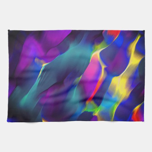 Unfruchtbarkeit und farbige Reliefs, Blau dominier Geschirrtuch (Horizontal)