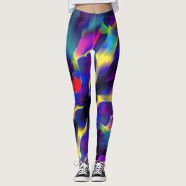 Unfruchtbarkeit und farbige Reliefs, Blau dominier Leggings