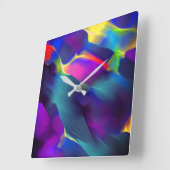 Unfruchtbarkeit und farbige Reliefs, Blau dominier Quadratische Wanduhr (Winkel)