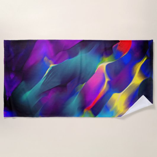 Unfruchtbarkeit und farbige Reliefs, Blau dominier Strandtuch (Vorderseite)