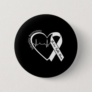 Unfruchtbarkeits-Bewusstseins-Herz Orange Ribbon I Button