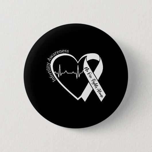 Unfruchtbarkeits-Bewusstseins-Herz Orange Ribbon I Button (Vorderseite)
