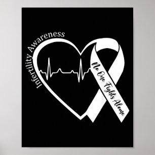 Unfruchtbarkeits-Bewusstseins-Herz Orange Ribbon I Poster