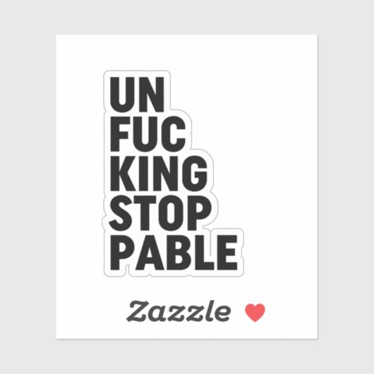 Unfu*kingstopp Aufkleber (Blatt)