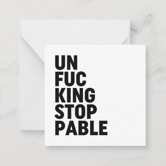 Unfu*kingstopp Mitteilungskarte (Vorderseite)