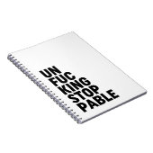Unfu*kingstopp Notizblock (Rechte Seite)