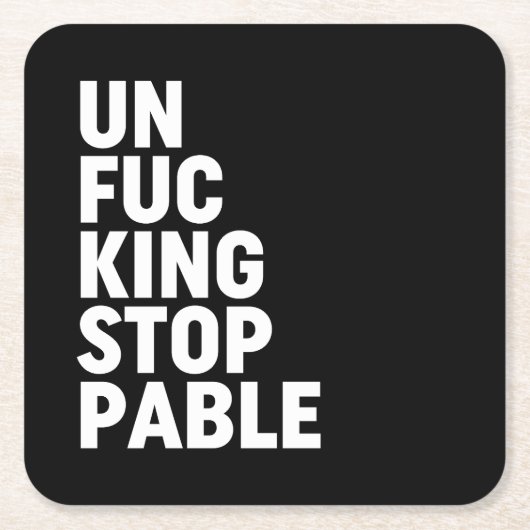 Unfu*kingstopp Rechteckiger Pappuntersetzer (Vorderseite)