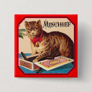 Unfug die Katze Button