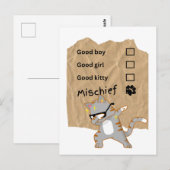 Unfug Katzen Postkarte (Vorne/Hinten)