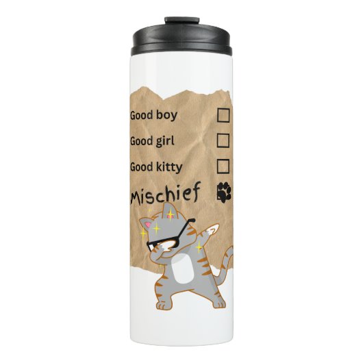 Unfug Katzen Thermosbecher (Vorderseite)