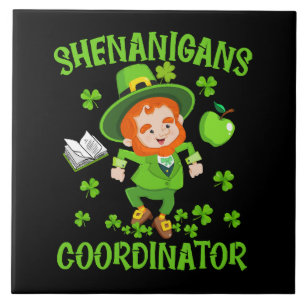 Unfug-Koordinator Lustiger Lehrer St. Patrick's Fliese