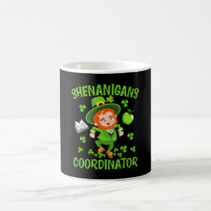 Unfug-Koordinator Lustiger Lehrer St. Patrick's Kaffeetasse