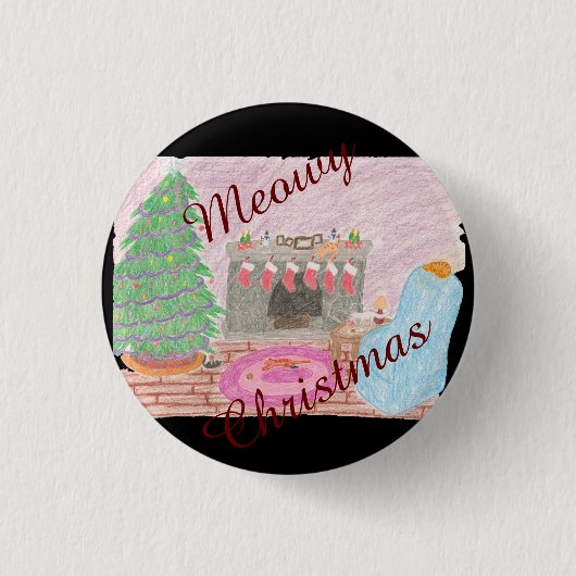 Unfug Miezekatze-mas (Weihnachten) Button (Vorderseite)
