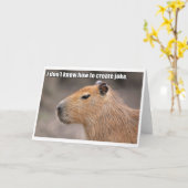 Unfunny Capybaragrußkarte Karte (Gelbe Blume)