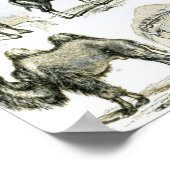 Ungalata oder Haustiere Poster (Ecke)