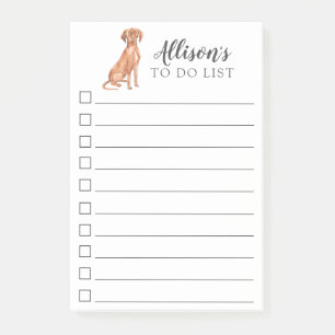 Ungar Vizsla Hund personalisiert Liste tun Post-it Klebezettel