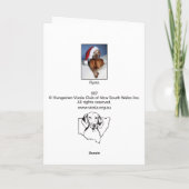 Ungar Vizsla Weihnachtskarte 007 Feiertagskarte (Rückseite)