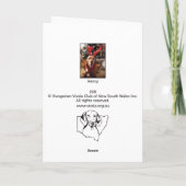 Ungar Vizsla Weihnachtskarte 008 Feiertagskarte (Rückseite)
