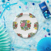 Ungarisch Floral - Kalocsai-Motive Pappteller (Party)