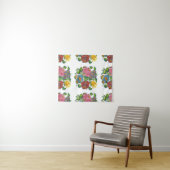 Ungarisch Floral - Kalocsai-Motive Wandteppich (Beispiel (Horizontal))