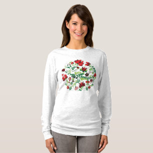 Ungarisch Freehand Matyo Floral Folk T-Shirt