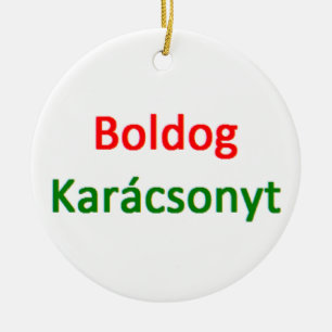 ungarisch frohe weihnachten keramik ornament