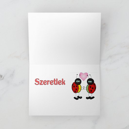 Ungarisch - Ich Liebe Sie Karte (Innenseite)