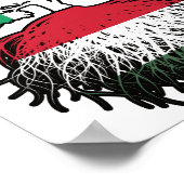 Ungarisch Irish Ireland Tree Roots Flag Poster (Ecke)