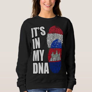 Ungarisch-Kambodschanischer Mix-DNA-Flag-Erbe Sweatshirt