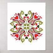 Ungarisch Tulip Floral Motif Poster (Vorne)